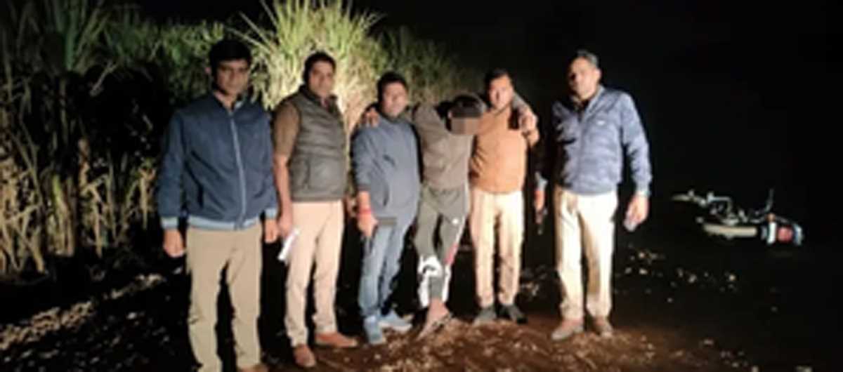 बागपत में मुठभेड़ के बाद पुलिस ने 10 हजार रुपये के इनामी बदमाश को पकड़ा